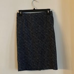 The Loft Navy Blue Elastic Waist Pencil Skirt.